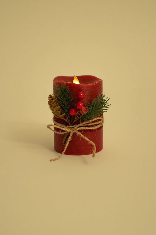 Medium Red LED Candle