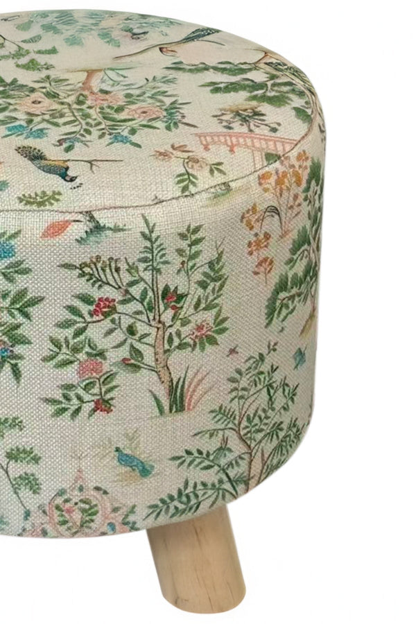 Carraig Donn Menagerie Birds Print Footstool