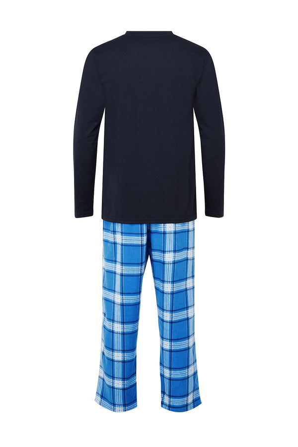 Carraig Donn Mens Check Pyjamas in Blue