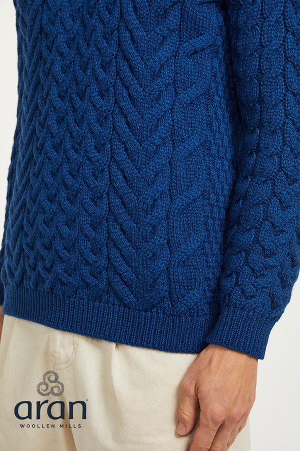 Carraig Donn Men's Crew Neck Sweater in Blue