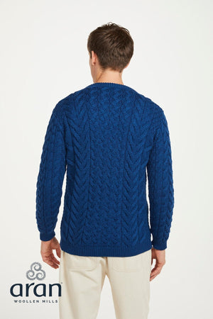 Carraig Donn Men's Crew Neck Sweater in Blue
