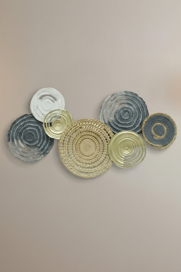 Carraig Donn Metal & Bamboo Circles Wall Art