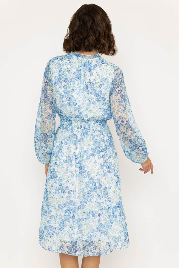 Carraig Donn Mia Midi Dress in Light Blue Print