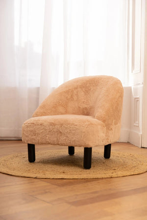 Carraig Donn Mini Pink Faux Fur Chair