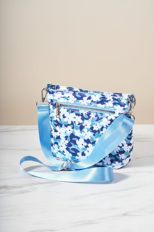 Carraig Donn Mint Blue Floral Printed Crossbody Bag