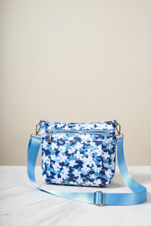 Carraig Donn Mint Blue Floral Printed Crossbody Bag