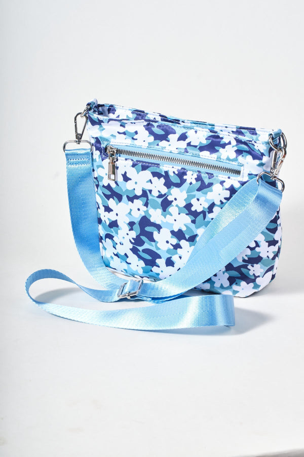 Carraig Donn Mint Blue Floral Printed Crossbody Bag