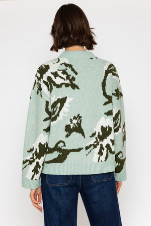 Carraig Donn Mint Floral Design Knit Jumper