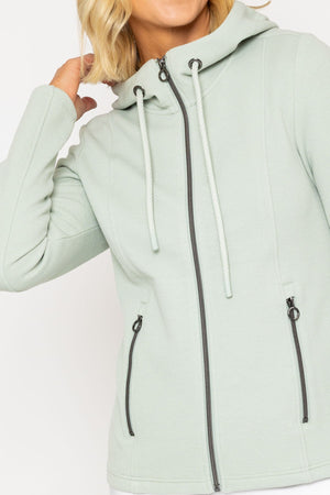 Carraig Donn Mint Hooded Pique Jacket