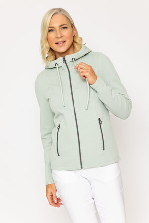 Carraig Donn Mint Hooded Pique Jacket
