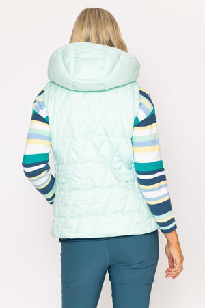 Carraig Donn Mint Padded Hooded Gilet
