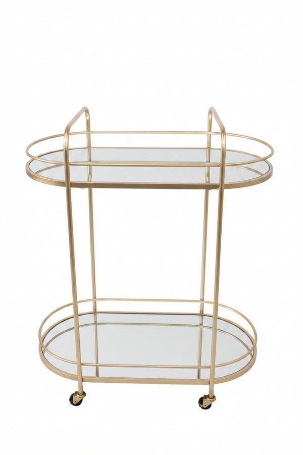 Carraig Donn Mirrored Two-Tier Bar Cart