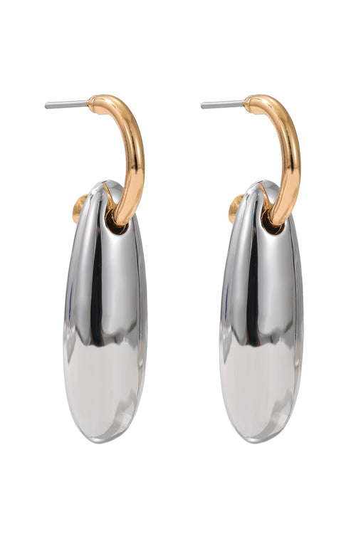 Mixed Metal Drop Earrings