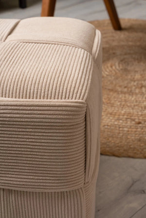 Carraig Donn Mocha Rubix Corduroy Stool