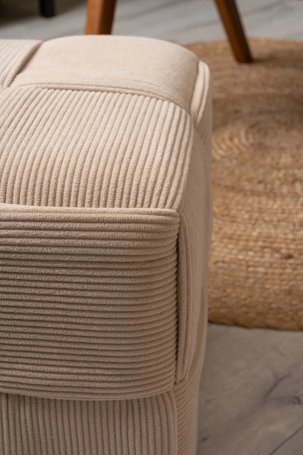 Carraig Donn Mocha Rubix Corduroy Stool