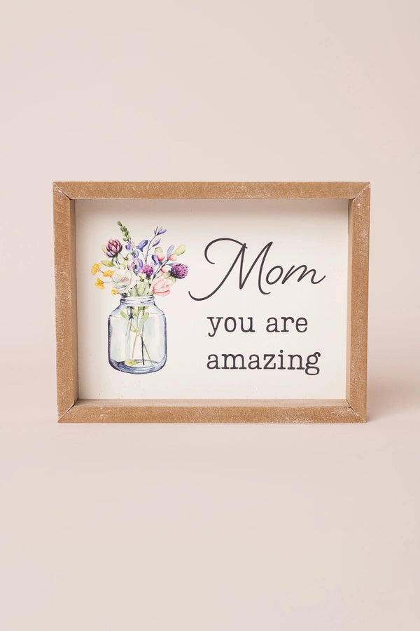 Carraig Donn "Mom You Are Amazing" Wooden Plaque