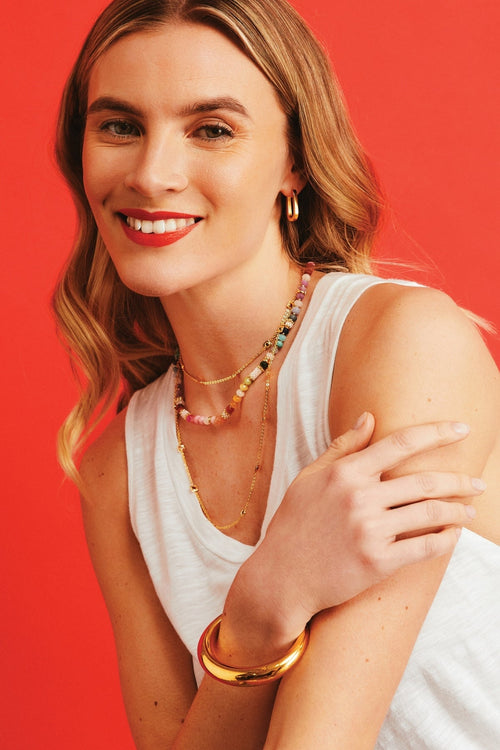 Multi Coloured Semi Precious Stone Necklace