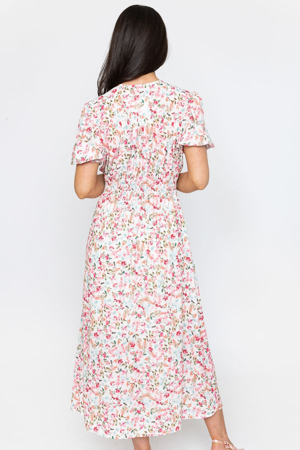 Carraig Donn Multi Print Short Sleeve Siobhan Midi Dress