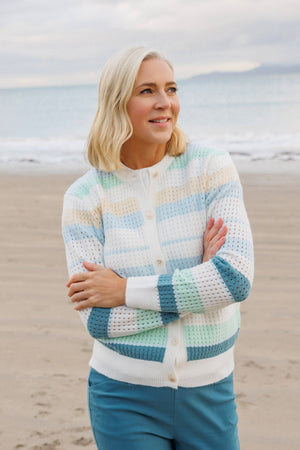 Carraig Donn Multi Stripe Cardigan