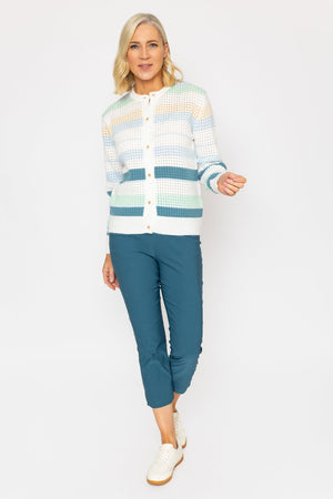 Carraig Donn Multi Stripe Cardigan