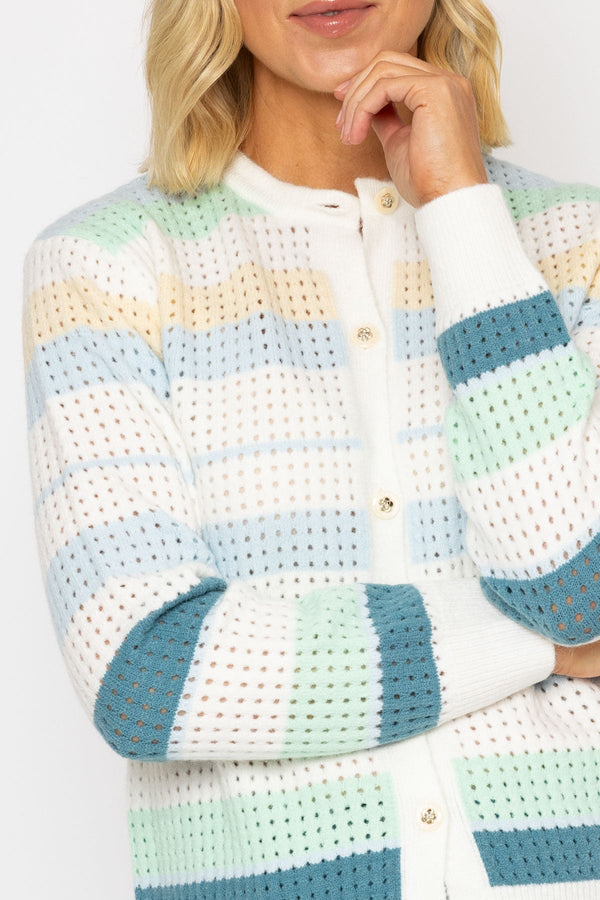 Carraig Donn Multi Stripe Cardigan