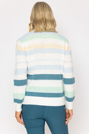 Carraig Donn Multi Stripe Cardigan