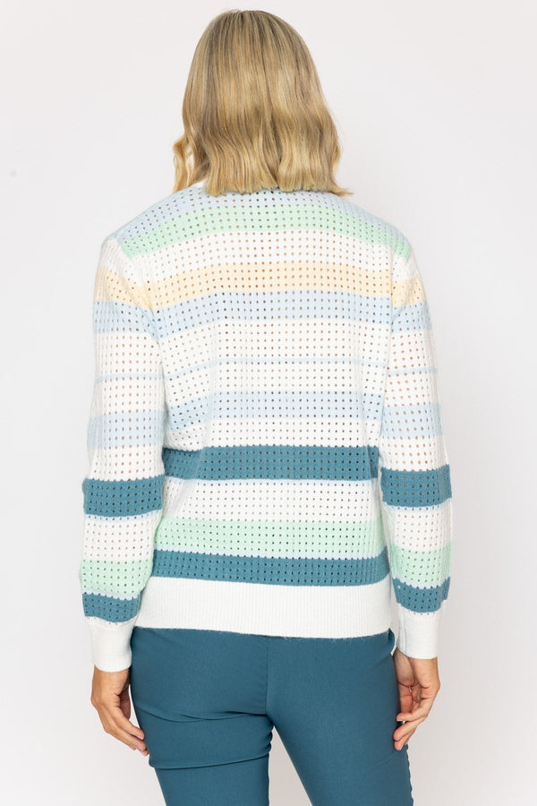 Carraig Donn Multi Stripe Cardigan