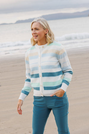 Carraig Donn Multi Stripe Cardigan