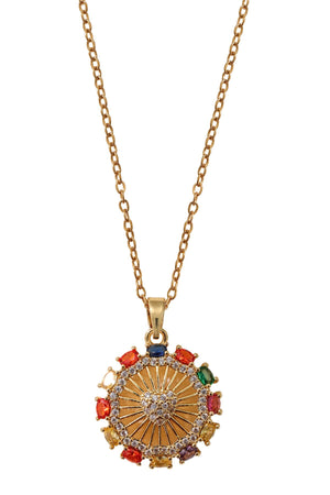 Carraig Donn Multicoloured Heart Pendant
