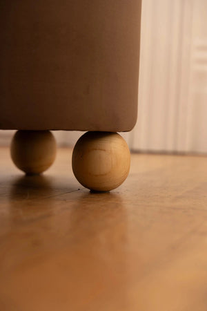 Carraig Donn Mushroom Brown Velvet Storage Stool