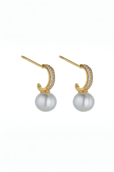 Carraig Donn Nalani Gold Pearl Earrings