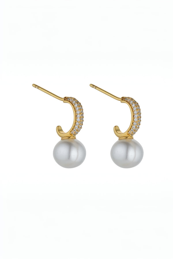 Carraig Donn Nalani Gold Pearl Earrings