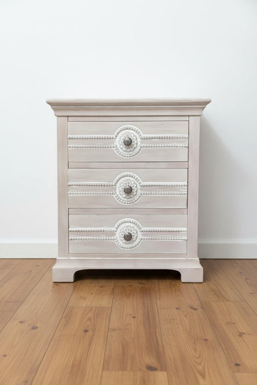 Cream Nantes 3 Drawer Wood Locker