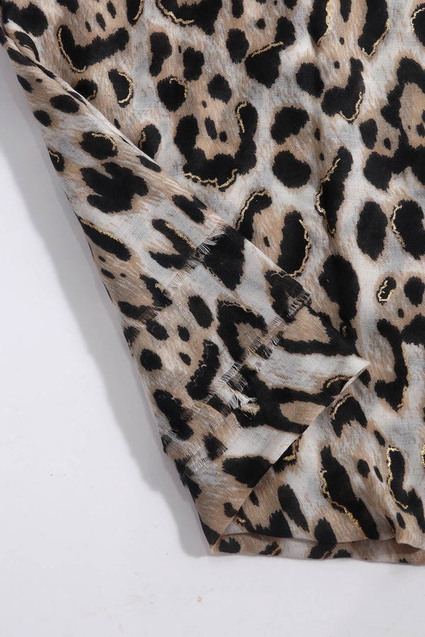 Carraig Donn Natural Leopard Print Scarf