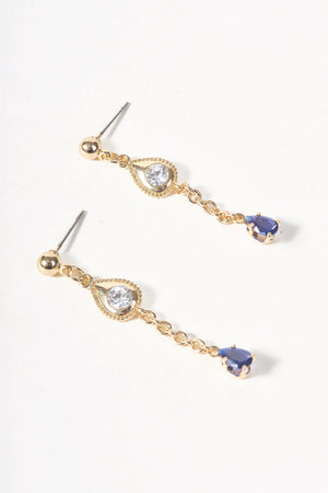 Carraig Donn Navy Beaded Drop Earrings