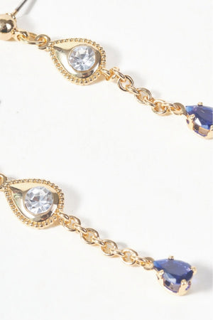 Carraig Donn Navy Beaded Drop Earrings