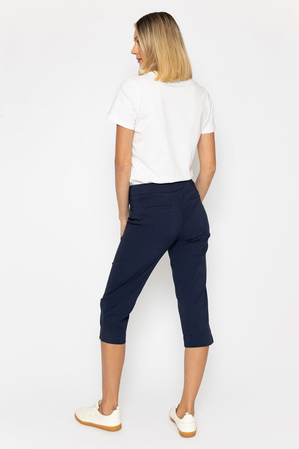 Carraig Donn Navy Bengaline Crop Trousers