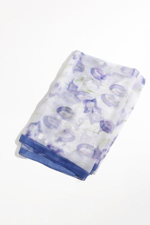 Carraig Donn Navy Border Print Scarf