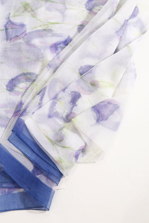 Carraig Donn Navy Border Print Scarf