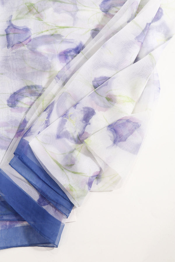 Carraig Donn Navy Border Print Scarf