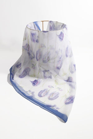 Carraig Donn Navy Border Print Scarf