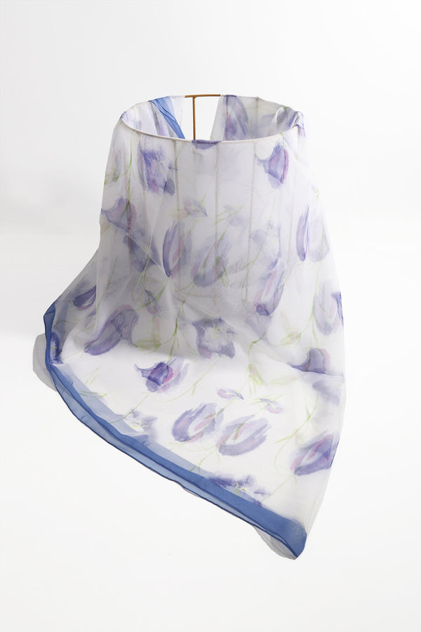 Carraig Donn Navy Border Print Scarf