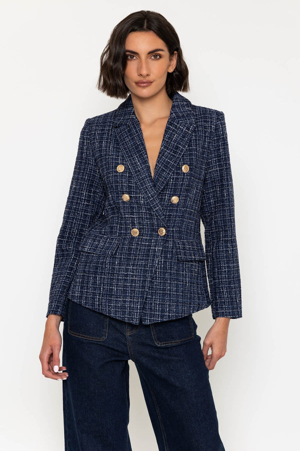 Navy Boucle Blazer Ladies Jackets Coats – Carraig Donn