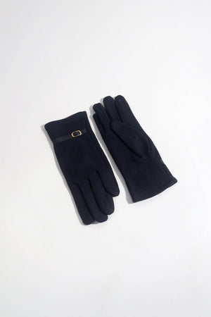 Carraig Donn Navy Buckle Trim Gloves