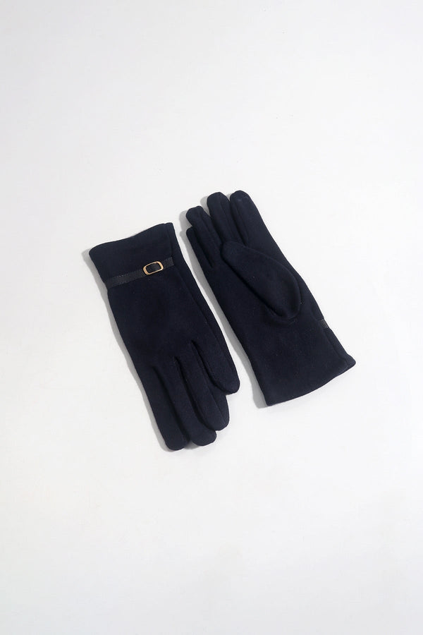 Carraig Donn Navy Buckle Trim Gloves
