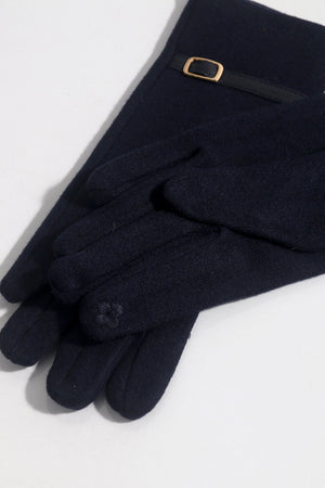 Carraig Donn Navy Buckle Trim Gloves