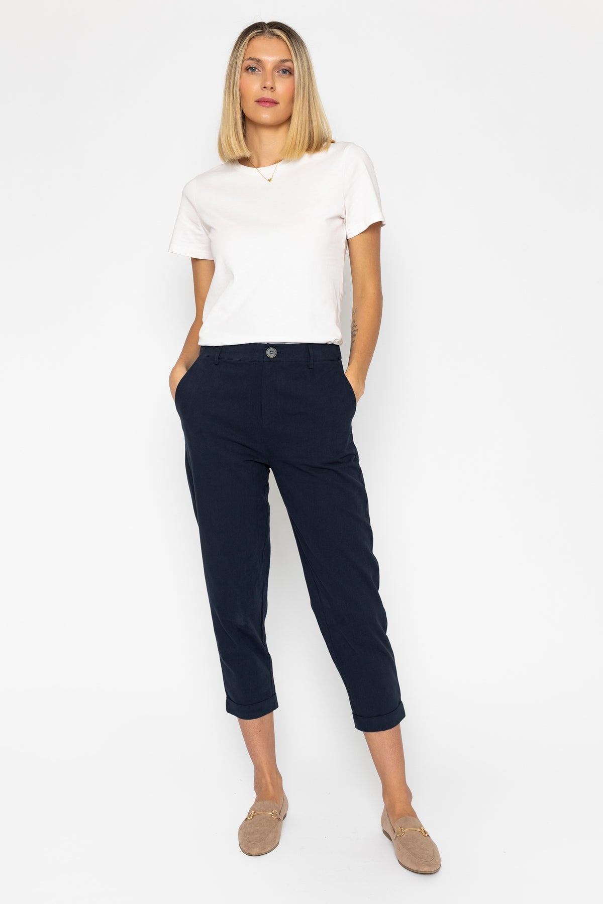 Navy Canvas Chinos