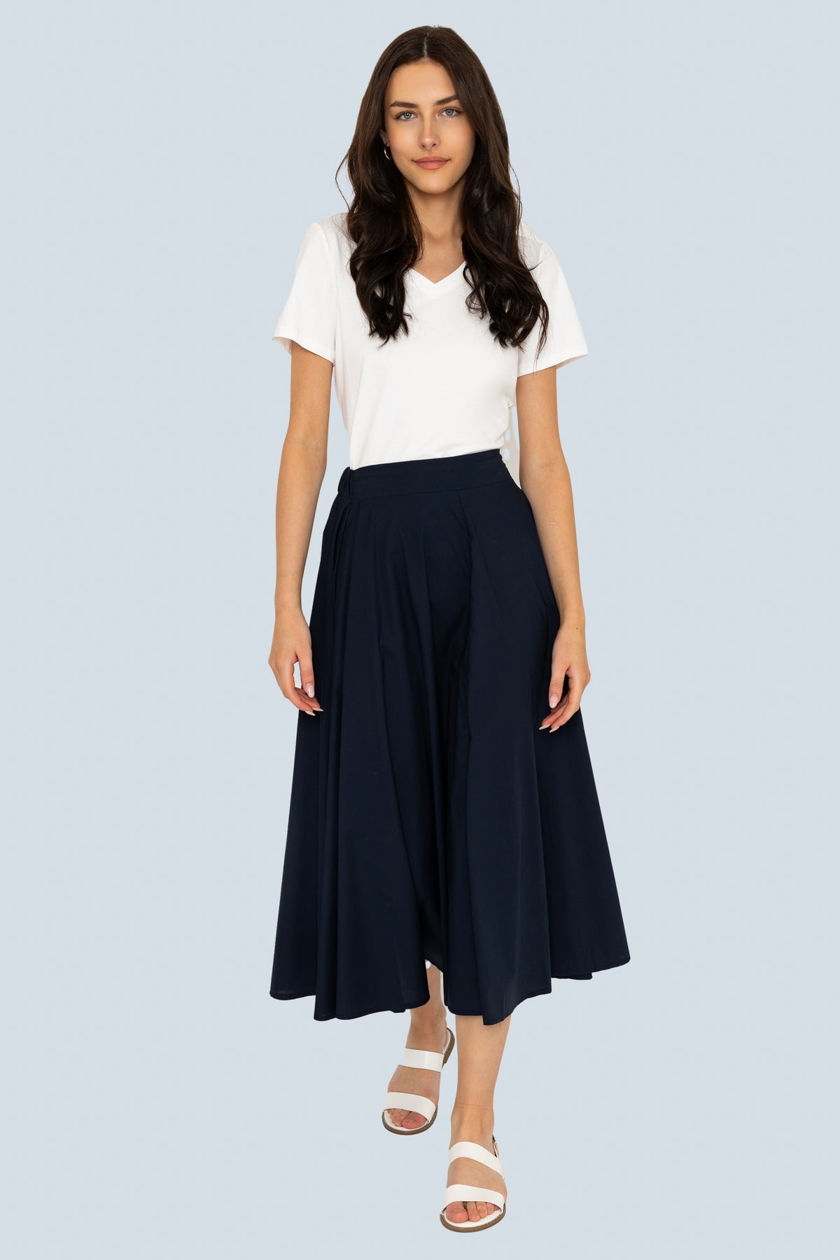 Navy Circle Skirt