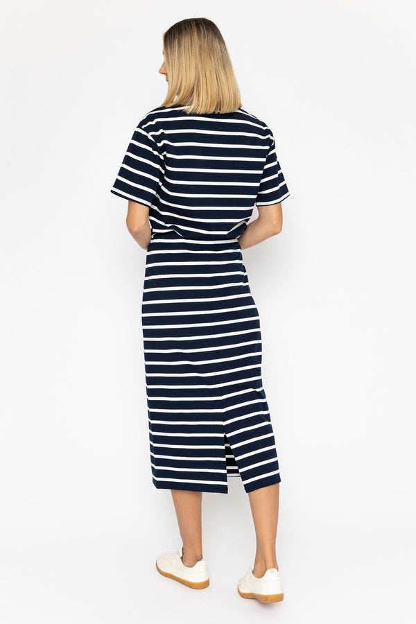 Carraig Donn Navy Cotton French Terry Skirt