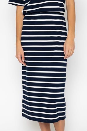 Carraig Donn Navy Cotton French Terry Skirt